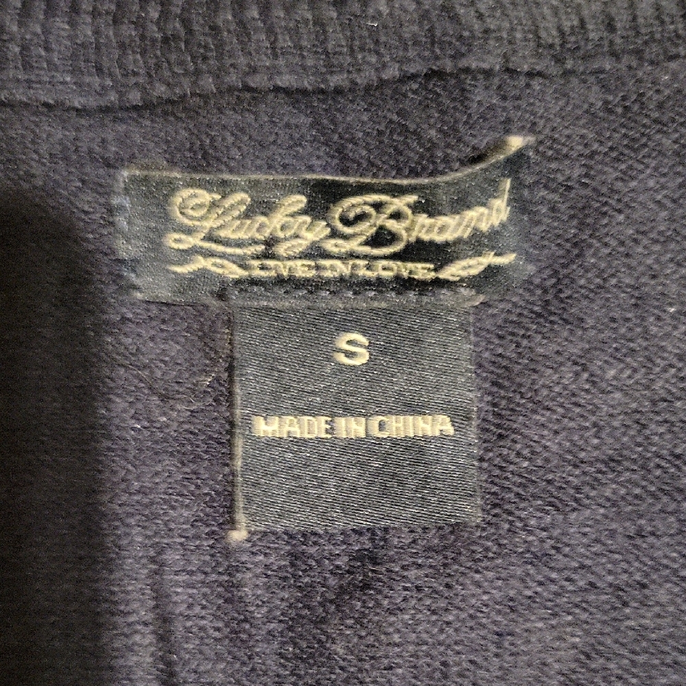 Lucky Brand Navy Knit Sweater - Picture 12 of 12